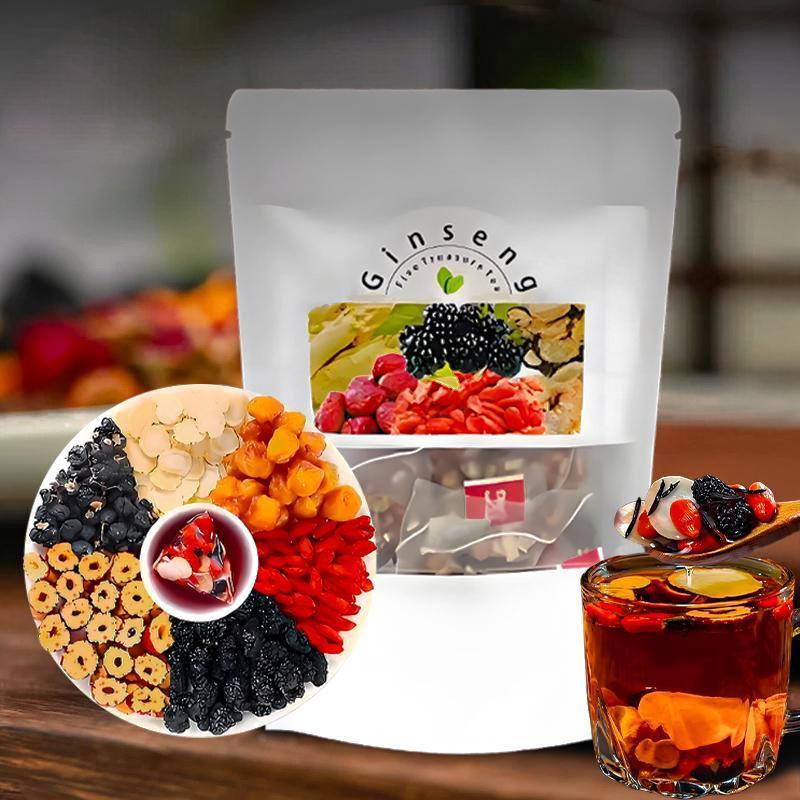 Ginseng Five Treasure Tea Natu - مراجعة Wellness Herbal Tea Blends وسعره