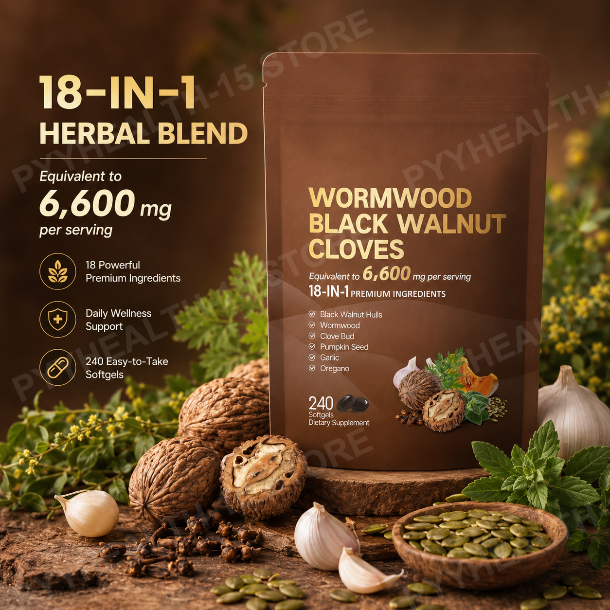 18-in-1 Wormwood Black Walnut  - مراجعة Herbal And Wellness وسعره