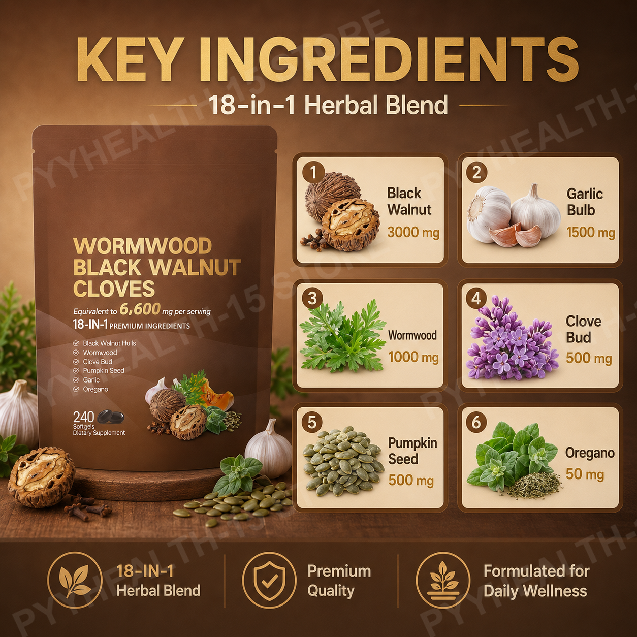 18-in-1 Wormwood Black Walnut  - مراجعة Herbal And Wellness وسعره