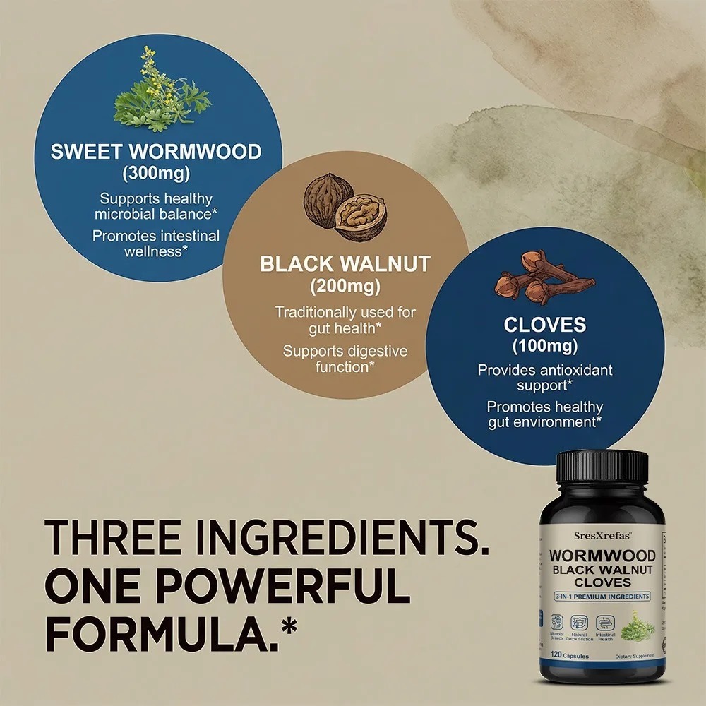 Wormwood Black Walnut Clove -  - مراجعة Herbal Wellness In وسعره