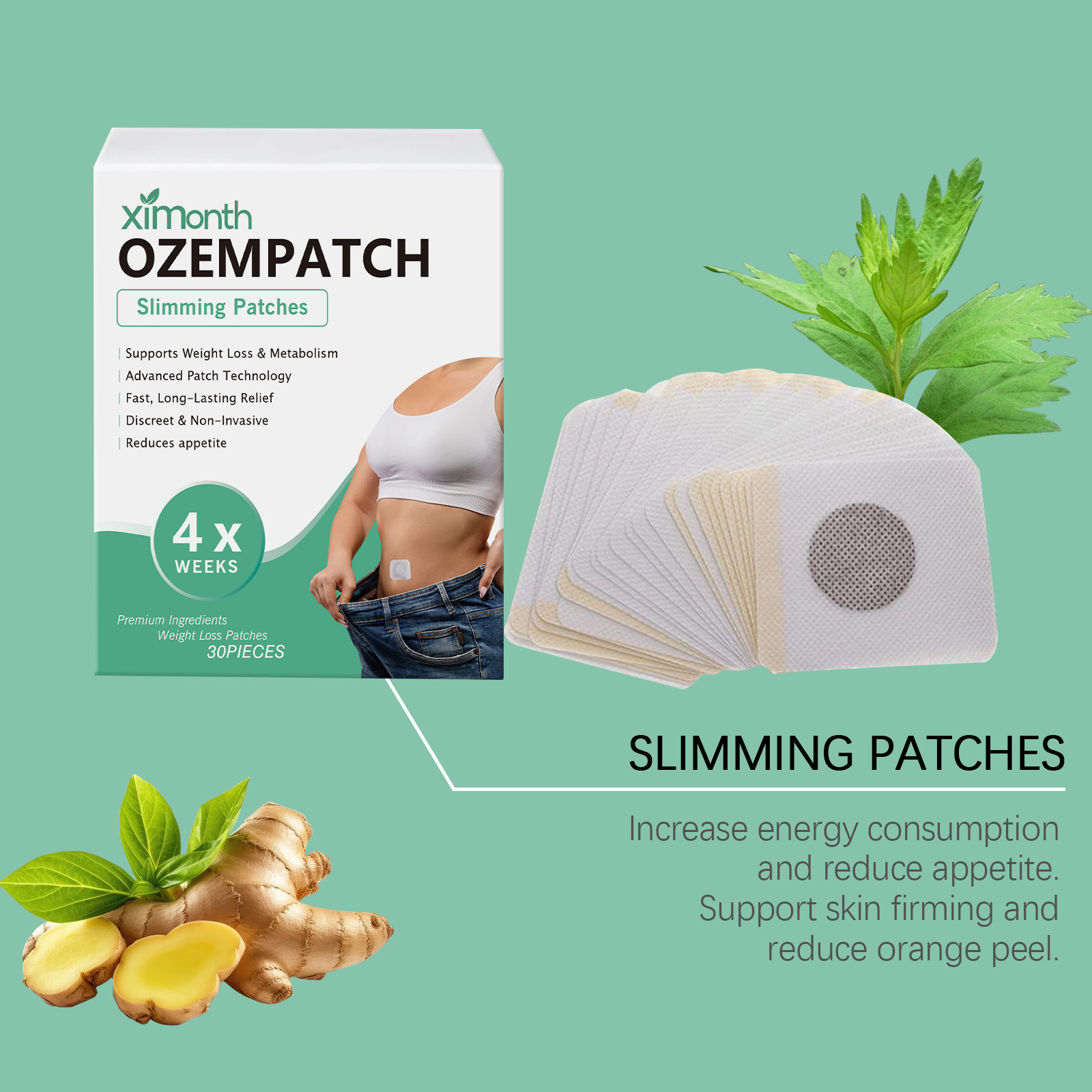 Ximonth Body Shaping Patches I - مراجعة Herbal And Wellness وسعره